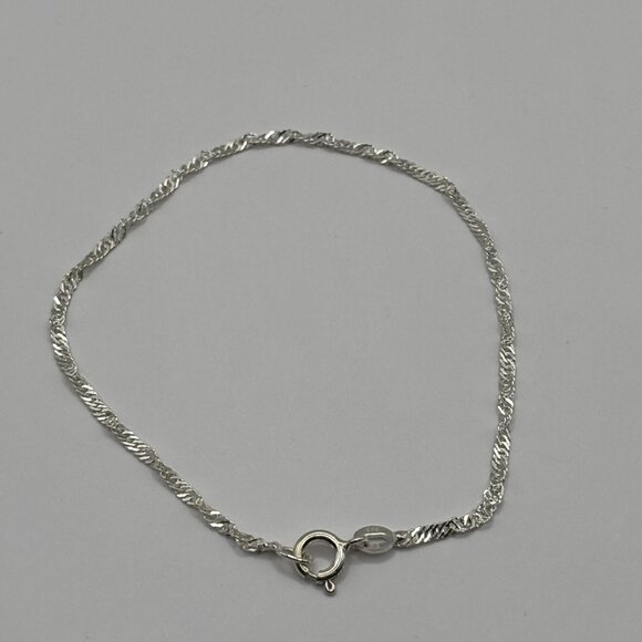 925 Silver Rope Chain Bracelet - Picture 3 of 7